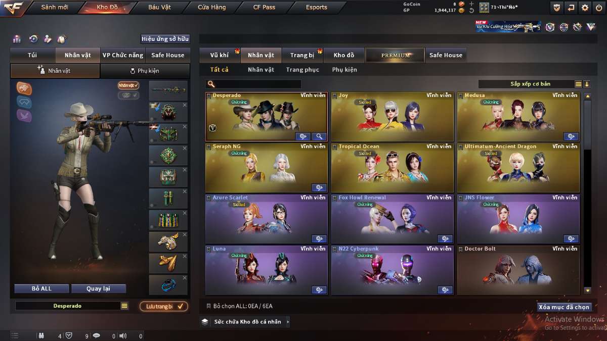 shop acc cf uy tin gia re